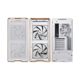 Кутия за компютър Lian Li Case ATX - LANCOOL 217 WOOD - White