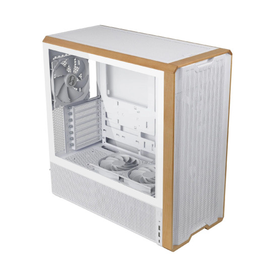 Кутия за компютър Lian Li Case ATX - LANCOOL 217 WOOD - White