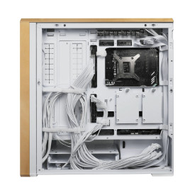 Кутия за компютър Lian Li Case ATX - LANCOOL 217 WOOD - White