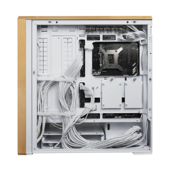 Кутия за компютър Lian Li Case ATX - LANCOOL 217 WOOD - White