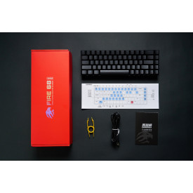 Клавиатура Madlions Professional Gaming Mechanical Keyboard FIRE 68 RGB - 8K, Gateron Dual-Rail Magnetic Switches [Linear], White