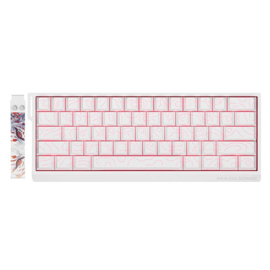 Клавиатура MADLions MAD-60 HE Flagship V2, 8K, Magnetic Amber Pro, White