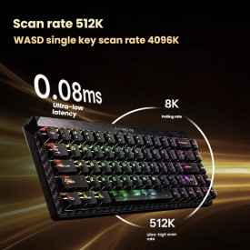 Клавиатура Madlions TITAN 68 TURBO - 8K, Magnetic Fuguang Switches (English US), Black