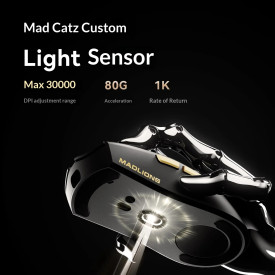 Безжична мишка Madlions Wireless Gaming Mouse M3 Pro - 1K, Mad Catz Custom Sensor, White