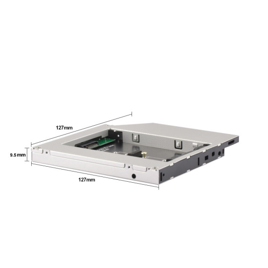 Кади за лаптоп Makki Laptop caddy M.2 9.5mm - MAKKI-CADDY-95-M2