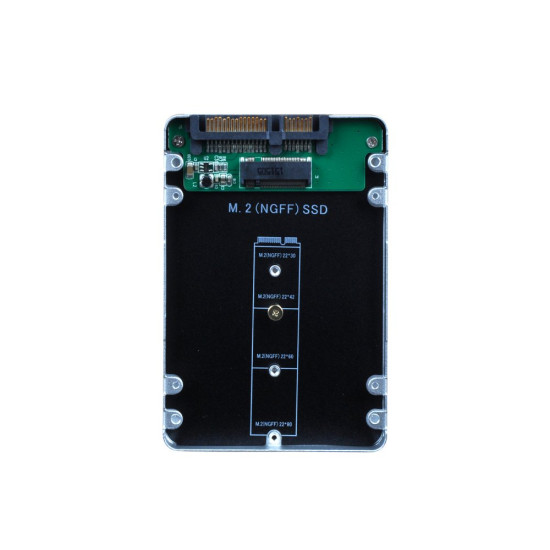 Кади за SSD Makki Caddy Convertor M.2 NGFF SSD to 2.5" SATA3, Aluminium - MAKKI-M2-NGFF-2.5
