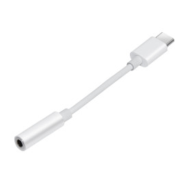 Преходник Makki Adapter Type-C M to 3.5mm audio jack 4P F, White - MAKKI-CBL-C-AUDIO-WH