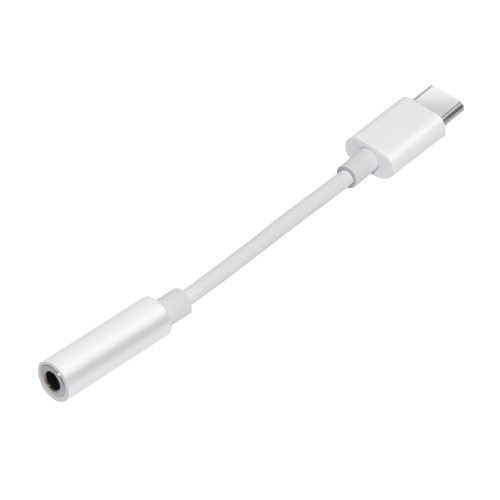 Преходник Makki Adapter Type-C M to 3.5mm audio jack 4P F, White - MAKKI-CBL-C-AUDIO-WH