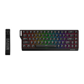 Безжична клавиатура Marvo Wireless Gaming Mechanical keyboard Saber 65W KG965W - 1K, Banana Crystal [Linear], (English US)