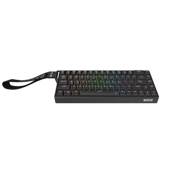 Безжична клавиатура Marvo Wireless Gaming Mechanical keyboard Saber 65W KG965W - 1K, Banana Crystal [Linear], (English US)