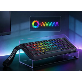 Безжична клавиатура Marvo Wireless Gaming Mechanical keyboard Saber 65W KG965W - 1K, Banana Crystal [Linear], (English US)