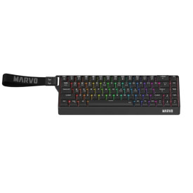 Безжична клавиатура Marvo Wireless Gaming Mechanical keyboard Saber 65W KG965W - 1K, Banana Crystal [Linear], (English US)