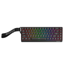 Безжична клавиатура Marvo Wireless Gaming Mechanical keyboard Saber 65W KG965W - 1K, Banana Crystal [Linear], (English US)