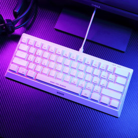 Клавиатура Marvo Gaming Mechanical keyboard 61 keys TKL Hecate 61R WH - KG962G White - RED switches, RGB