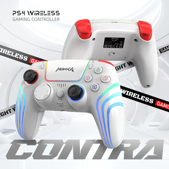 Безжичен контролер Marvo Gamepad Monka Contra GT-96 - PS4, RGB, Wireless, Vibration