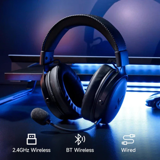 Безжични слушалки MCHOSE Wireless Gaming Headphones - V9 Pro Icy White - Bluetooth , 2.4G
