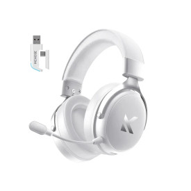 Безжични слушалки MCHOSE Wireless Gaming Headphones - V9 Pro Icy White - Bluetooth , 2.4G