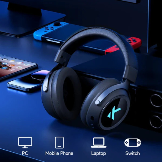 Безжични слушалки MCHOSE Wireless Gaming Headphones - V9 Pro Icy White - Bluetooth , 2.4G
