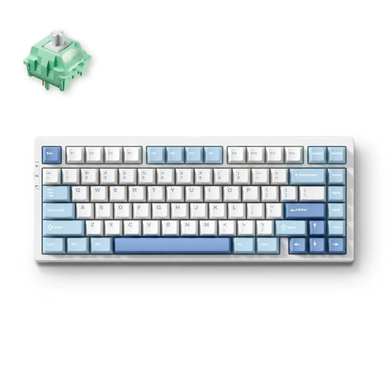 Безжична клавиатура MCHOSE Wireless Gaming Mechanical Keyboard G75 Pro - Tofu Switch v2 [Linear] (English US), Blue Cabbage