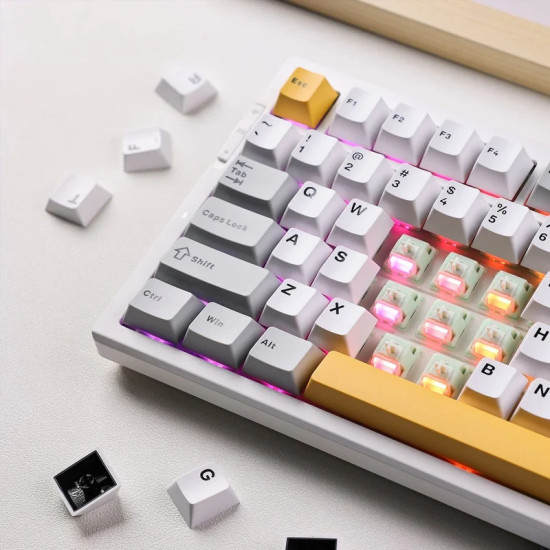 Безжична клавиатура MCHOSE Wireless Gaming Mechanical Keyboard G75 Pro - Tofu Switch v2 [Linear] (English US), Blue Cabbage