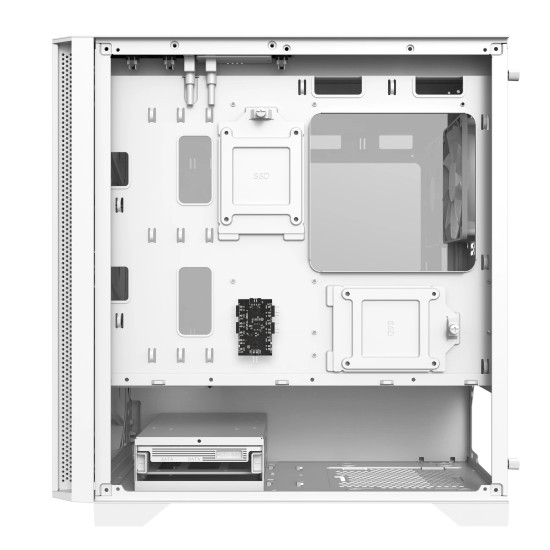 Кутия за компютър Montech AIR 100 ARGB, Micro ATX Case, TG, 4x120mm ARGB Fans, White