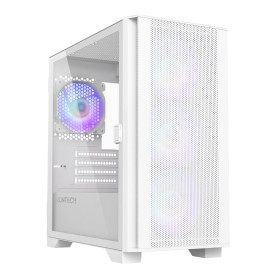 Кутия за компютър Montech AIR 100 ARGB, Micro ATX Case, TG, 4x120mm ARGB Fans, White