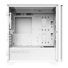 Кутия за компютър Montech AIR 100 ARGB, Micro ATX Case, TG, 4x120mm ARGB Fans, White