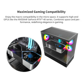 Кутия за компютър Montech Case ATX - XR (B) - 3 x 120 mm ARGB Fans, USB-C, Black