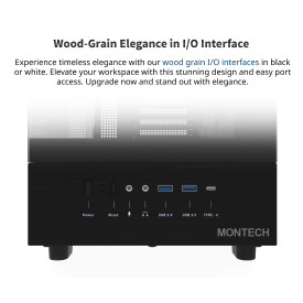 Кутия за компютър Montech Case ATX - XR (B) - 3 x 120 mm ARGB Fans, USB-C, Black