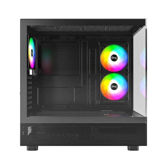 Кутия за компютър Montech Case ATX - XR (B) - 3 x 120 mm ARGB Fans, USB-C, Black