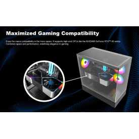 Кутия за компютър Montech Case ATX - XR (B) - 3 x 120 mm ARGB Fans, USB-C, Black