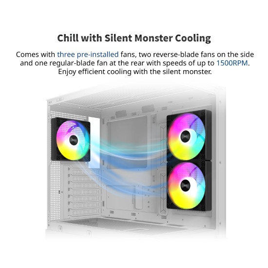 Кутия за компютър Montech Case ATX - XR (B) - 3 x 120 mm ARGB Fans, USB-C, Black