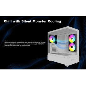 Кутия за компютър Montech Case ATX - XR (B) - 3 x 120 mm ARGB Fans, USB-C, Black