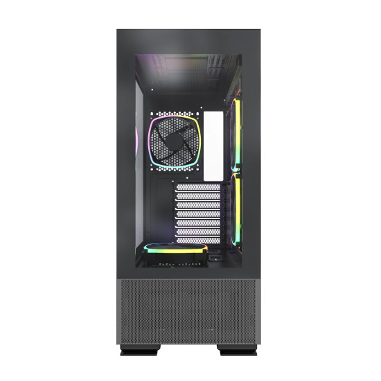 Кутия за компютър Montech SKY TWO, Mid-tower Case, TG, 4x120mm ARGB Fans, Black
