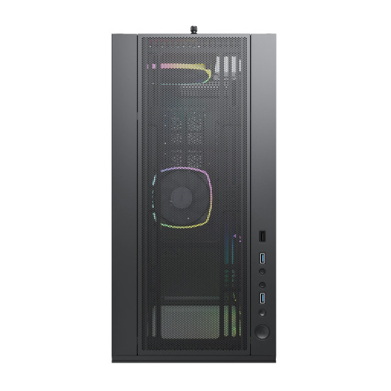 Кутия за компютър Montech SKY TWO, Mid-tower Case, TG, 4x120mm ARGB Fans, Black