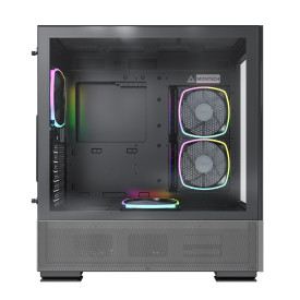 Кутия за компютър Montech SKY TWO, Mid-tower Case, TG, 4x120mm ARGB Fans, Black