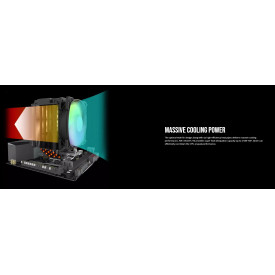 Охладител за процесор Montech AIR COOLER 210, CPU Cooler, 210W TDP, ARGB, Black