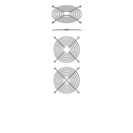 Комплект решетки за вентилатори Noctua Fan Grill Metal - 140mm 2pcs pack - NA-FG1-14 Sx2