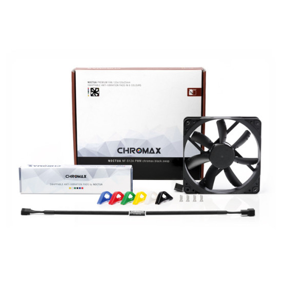 Вентилатор Noctua Fan 120mm NF-S12A PWM Chromax.black.swap