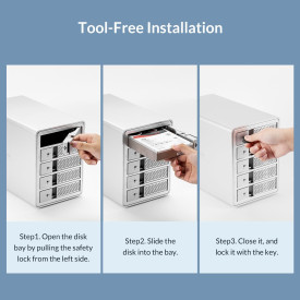 Докинг станция Orico Storage - HDD Dock - 4 BAY with RAID, Aluminium - 9548RU3