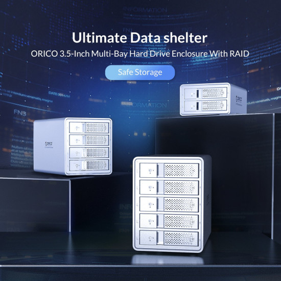 Докинг станция Orico Storage - HDD Dock - 4 BAY with RAID, Aluminium - 9548RU3