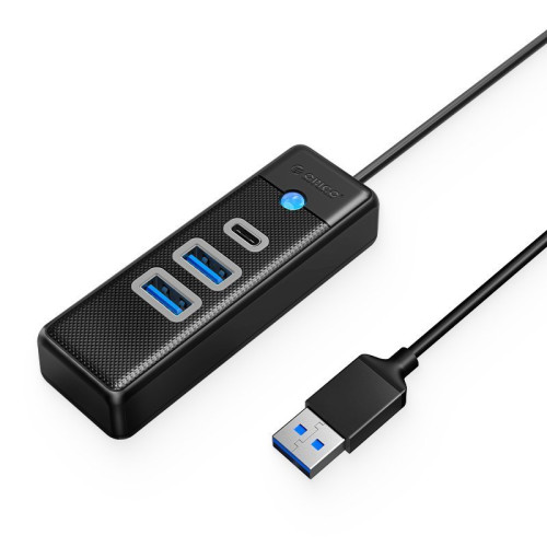 USB хъб Orico HUB USB3.0 3 port - 2 x USB3.0, 1 x Type C, Black - PWC2U-U3-015-BK