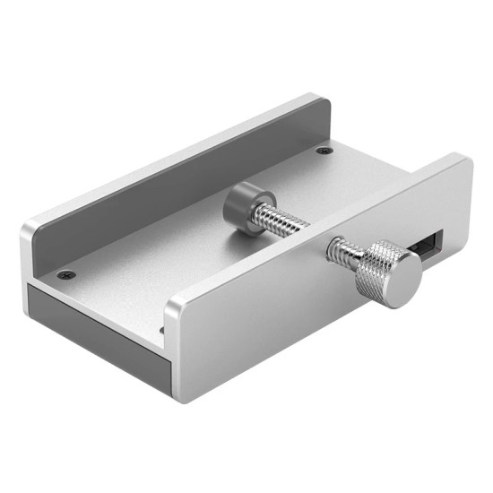 USB хъб Orico USB 3.0 HUB Clip Type 2 port, SD card reader - aux Micro-USB power input, Aluminum - MH2AC-U3-SV