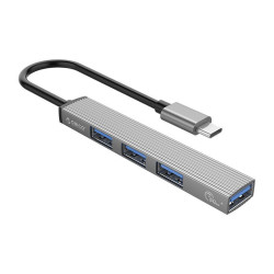 USB хъб Orico USB3.0/2.0 HUB 4 port - Type-C input - AH-13-GY