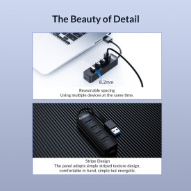 USB хъб Orico USB3.0/2.0 HUB 4 ports - TWU32-4A