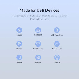 USB хъб Orico USB3.0 HUB 7 Port + Power Adapter, On/Off Buttons, Aluminium - BT2U3-7AB-EU-GY