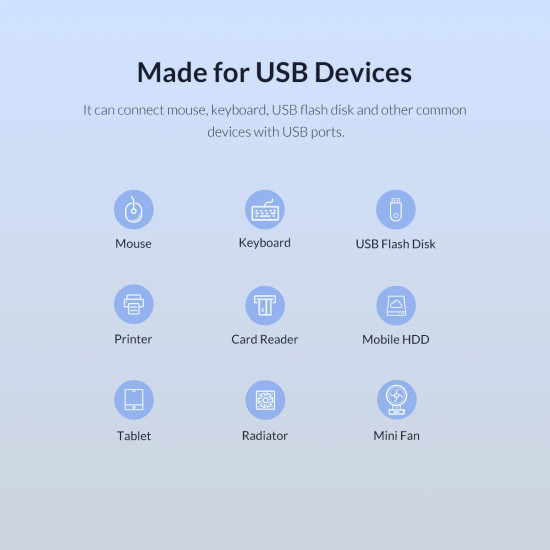 USB хъб Orico USB3.0 HUB 7 Port + Power Adapter, On/Off Buttons, Aluminium - BT2U3-7AB-EU-GY