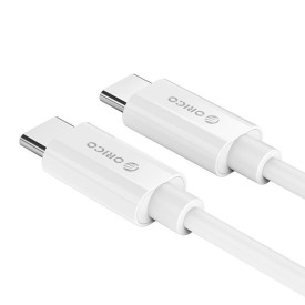 USB кабел Orico Type-C to Type-C - 3A, white, 1m - BCU-10