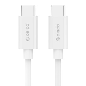 USB кабел Orico Type-C to Type-C - 3A, white, 1m - BCU-10
