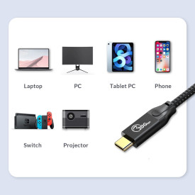 USB кабел Orico USB 3.2 Gen2x2 - Type-C Male to Female Extension PD100W 20Gbps 1.0m Black - CY32-10-BK